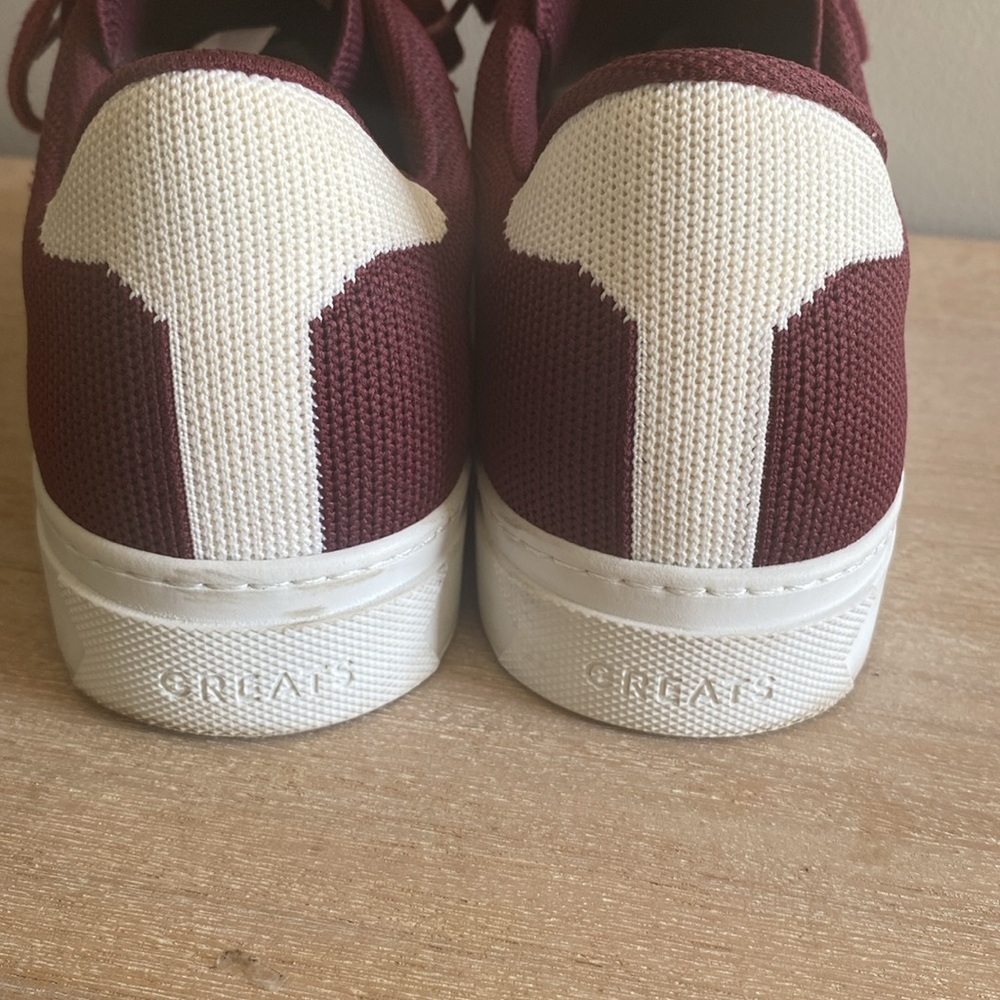 Greats Brooklyn Men’s Burgundy sneakers size 7 - Picture 7 of 11
